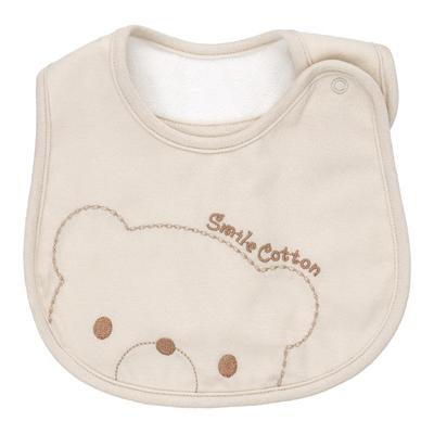 Baby Castle Natural Made In Japan Bib, Bear, Beige,