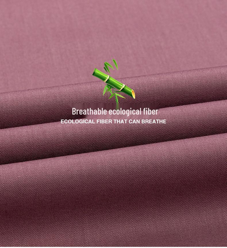 Herren Ziegelrot Bambusfaser Hemd - Business Casual Langarm Eckkragen Strickjacke