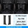 For Mini Cooper F56 2014-2021 Carbon Fiber Central Console Wheel Speedometer Air Outlet Panel Trim Set Car Accessories Sticker