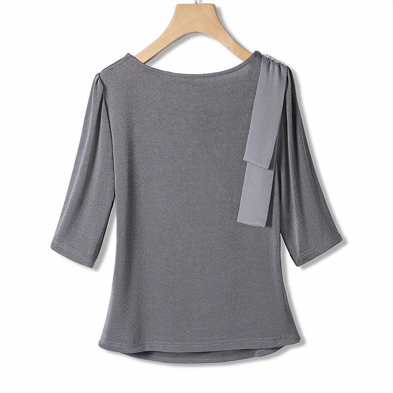 Women's Elegant Square-Neck Slim Short-Sleeve T-Shirt