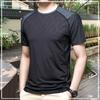 2024 New Summer Fashion Casual Sports Round Neck Print Slim Fit Versatile Ice Silk Quick Drying Short Sleeved T-shirt for Men