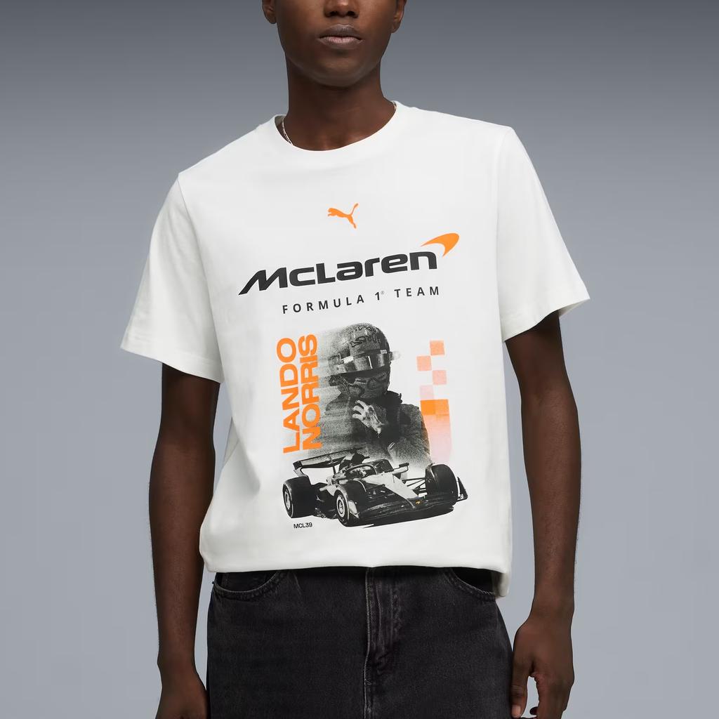 Puma X McLaren Norris Pletený svetr Kulatý výstřih Krátký rukáv Tričko Pánské Vrcholy 637451-02