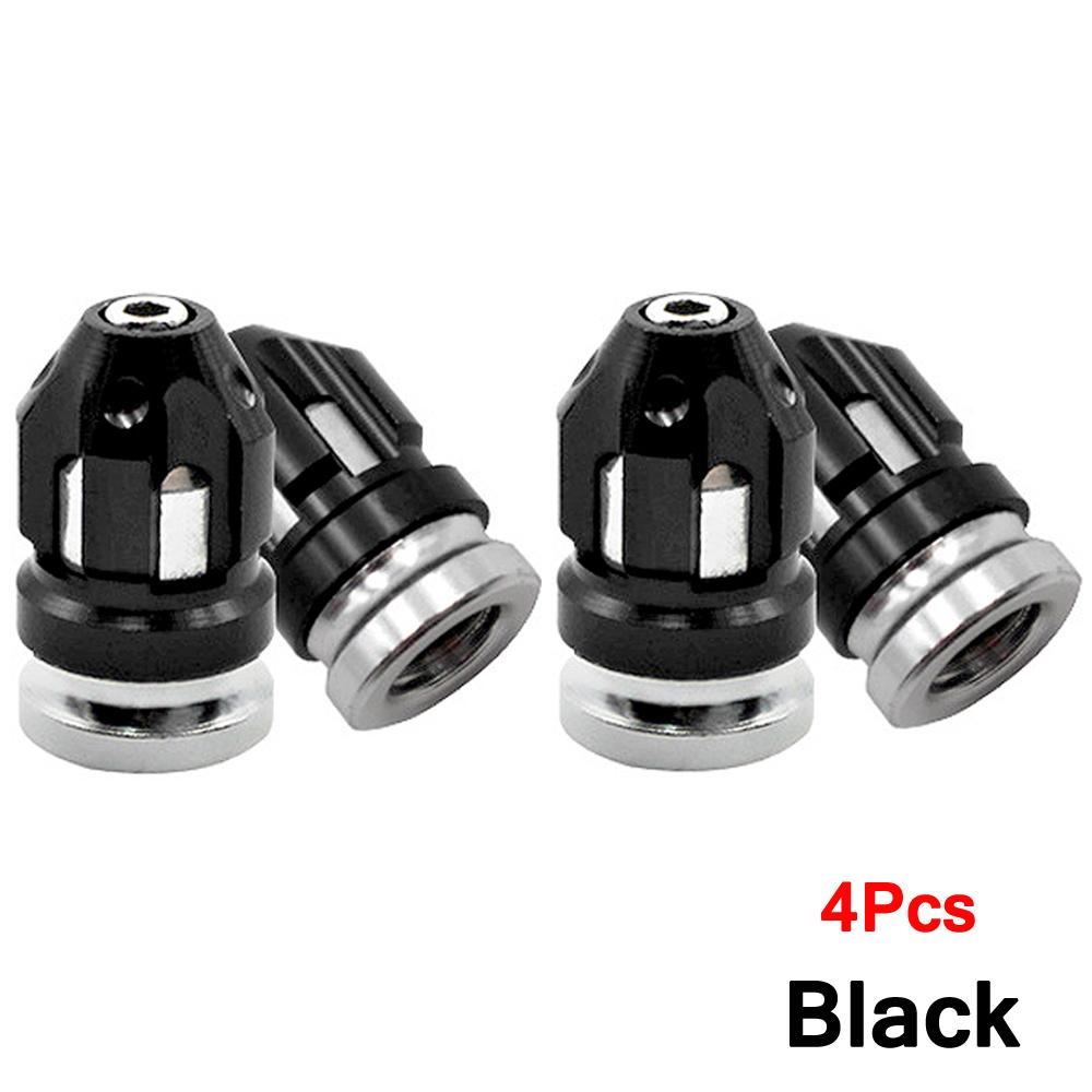 DSYCAR 4Pcs Aluminum Alloy Tire Valve Caps Automobile Tire Caps Anti-Leak Valve Suitable For Motorcycles Car Bicycles