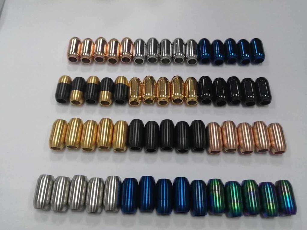 Stainless Steel Magnetic Clasp Leather Bracelet with 6mm Inner Diameter