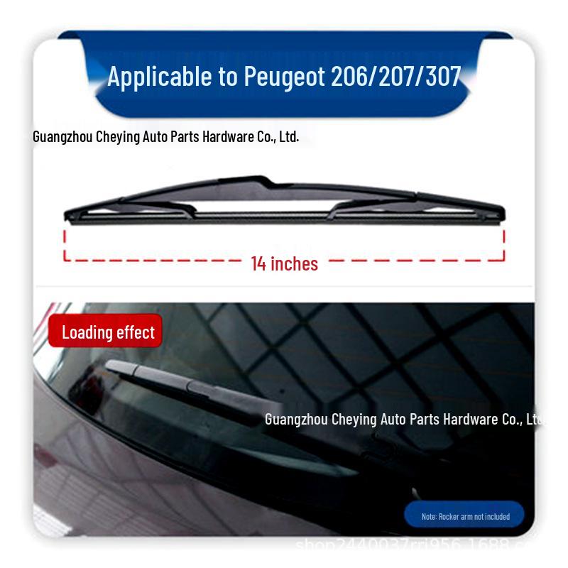 Compatible Rear Wiper Blade Rubber Strip for Peugeot 307, 206/207, 2008/3008/4008/5008