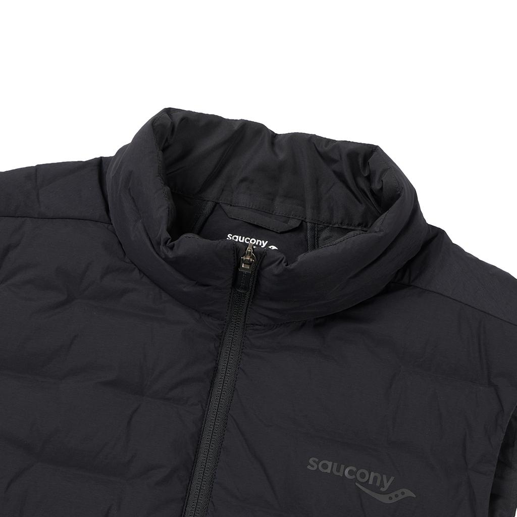 Saucony Urban Commuting Series Sports Lifestyle Woven Stand Collar Zip Vest Men Vests Black SC2230042CAL-BK01