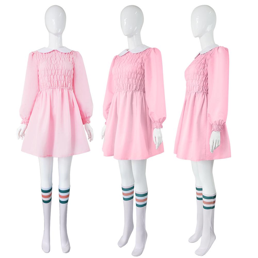 Eleven Pink Dress Cosplay Costume for Girls - Inspired by Stranger Things