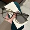 1PCS Photochromic Glasses Anti Blue Light Lens Oval Frame Lightweight Fashion Retro for Students Work