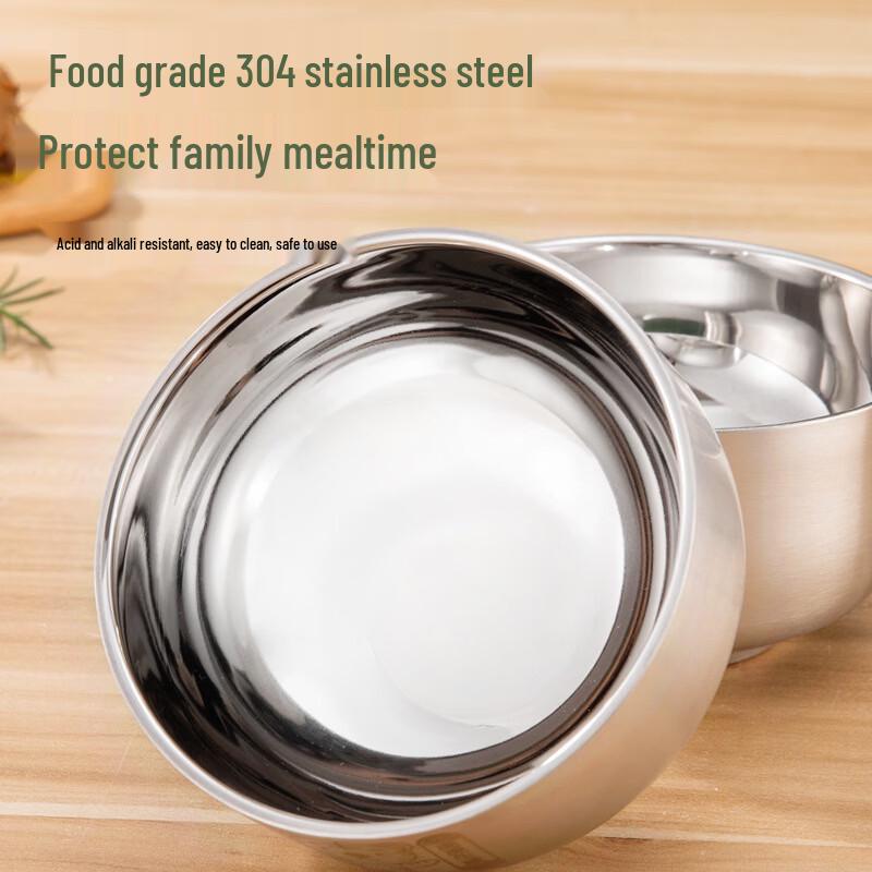 ZISIZ Stainless Steel Heat-Insulated Rice Bowl
