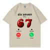 67 ruft Lustiges Meme T-Shirt Unisex Unisex Hohe Qualität Mode Übergroße T-Shirts Sommer Freizeit Baumwolle Kurzarm T-Shirts