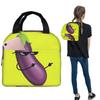 Thug Life Eggplant Insulated Lunch Bag for Women Kids Leakproof Food Boxes Thermal Lunch Box Tote
