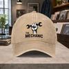 Mechanic Craftsman Printed Washed Baseball Cap Unisex Adjustable Retro Casual Hat For Outdoor Daily Wear Gift