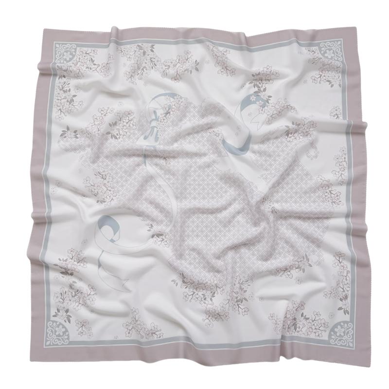 48Colors Malaysia Tudung Bawal Flower Print Hijab Laser Cut Edge Headscarf Premium Cotton Voile Soft Fashion Muslim Square Scarf