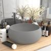 Day and Night - Day and Night Luxury Round Light Gray Matte Ceramic Washbasin 40x15 Cm