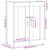 Wall Cabinet Concrete Grey 69.5 x 34 x 90 cm Particleboard