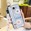 Oil Painting Anti-dust Phone Case For Samsung Galaxy J6 2018/SM-J600F Back Cover Wristband Fashion Design Kickstand Ring