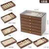 High-end walnut pattern jewelry box, large-capacity five-layer storage box, light luxury divided drawer jewelry box