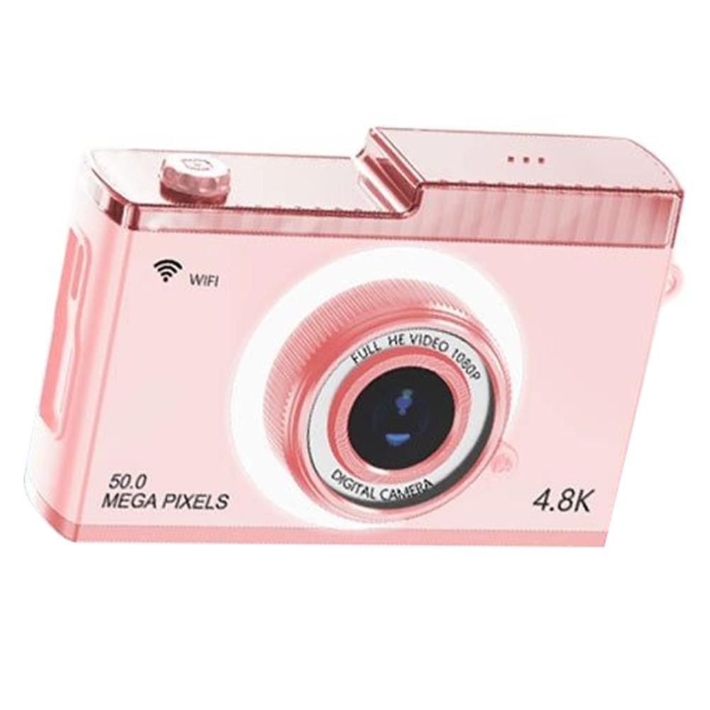 

Y5 2.4 Inch HD Dual Lens Retro Digital CCD Camera Video Recording 8X Zoom Camera Pink