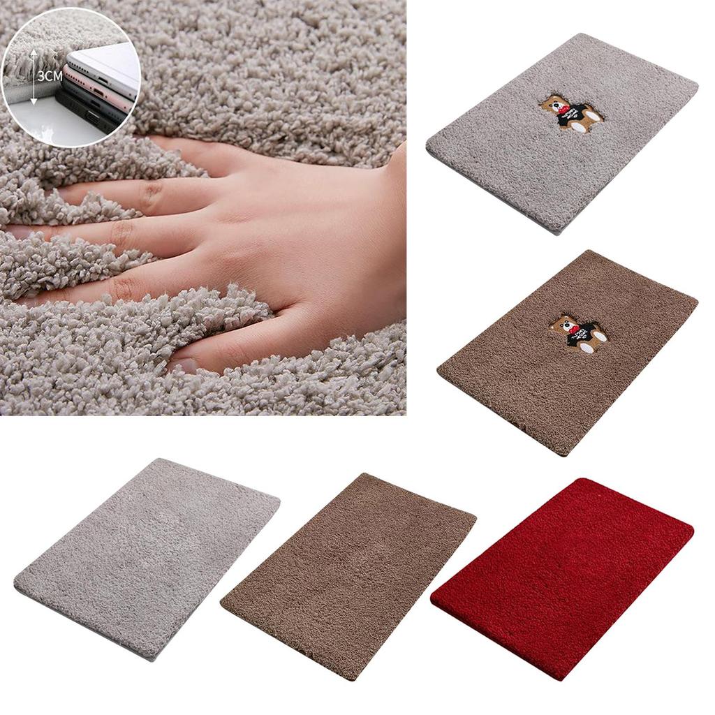 Bathroom Rugs Shower Rug Non-Slip Absorbent Polyester Throw Runner Carpet