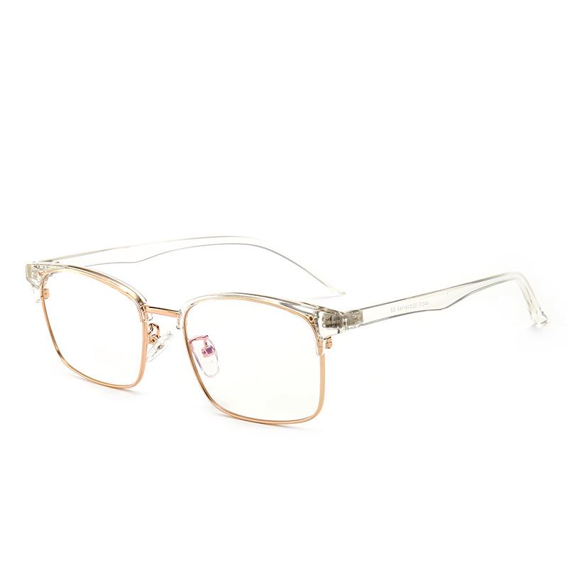 Trendy Round Semi-Rimless Ultralight Eyeglass Frames for Men & Women