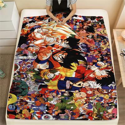 Dragon Ball rašto flanelinis pledas, Aukštos kokybės, Patogus visais metų laikais, Namų dekoras, Šiluma ir jaukumas, Puikiai tinka dovanoms.