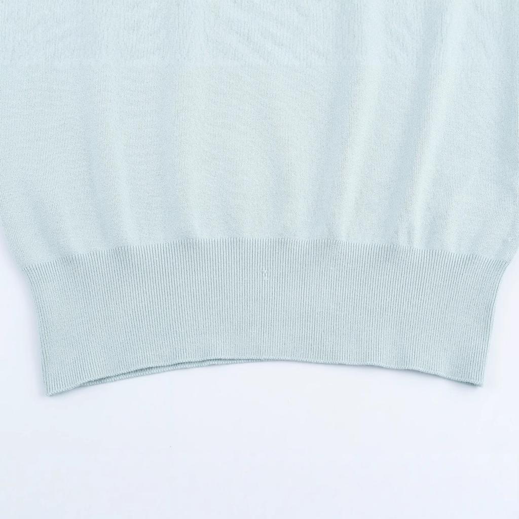 European and American Style, New Women's Clothing, Fashionable and Versatile Cross-border French Crew Neck Solid Color Jewelry Knitted Sweater