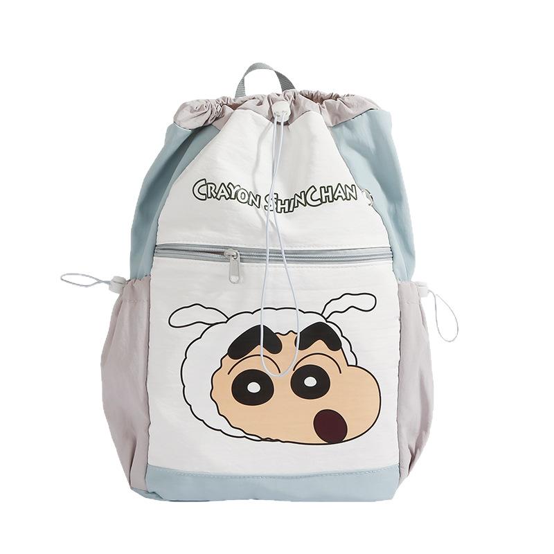 Schoolbag Crayon Small New Backpack Women's Travel Lightweight Cute Drawstring Bundle Backpack High Value Versatile College Student School Bag