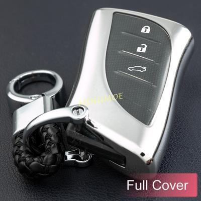 Car Key Chain Ring Fob Cover Case Holder For Lexus NX ES UX LC LX LS 200 250 250h 300e 300h 350 500 500h Silver 2022