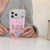 Spring Pink Plaid Sampo Rabbit Stand iPhone 17/16 Pro Max/15/14 Girly Case