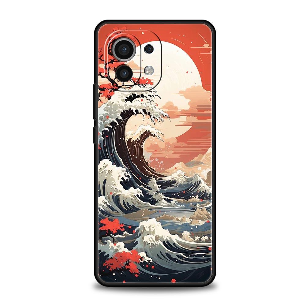

Phone Case For Xiaomi Mi 15 14 13 12 11 Lite 14T 13T 12T 11T Pro Poco X6 X5 M3 X3 Pro F5 F4 Cover Japanese Landscape Poco F4