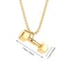 Mini Fitness Series Pendants Titanium Steel Dumbbell Sports Necklace Dumbbell Necklace  Bodybuilder