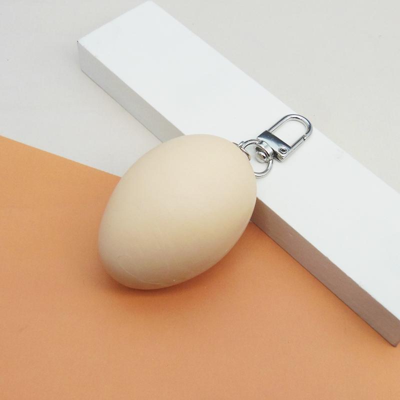 Creative Semi Chopped Egg Keychain Fun Simulation Bag Accessory Unique Quirky Fashionable Bag Charm
