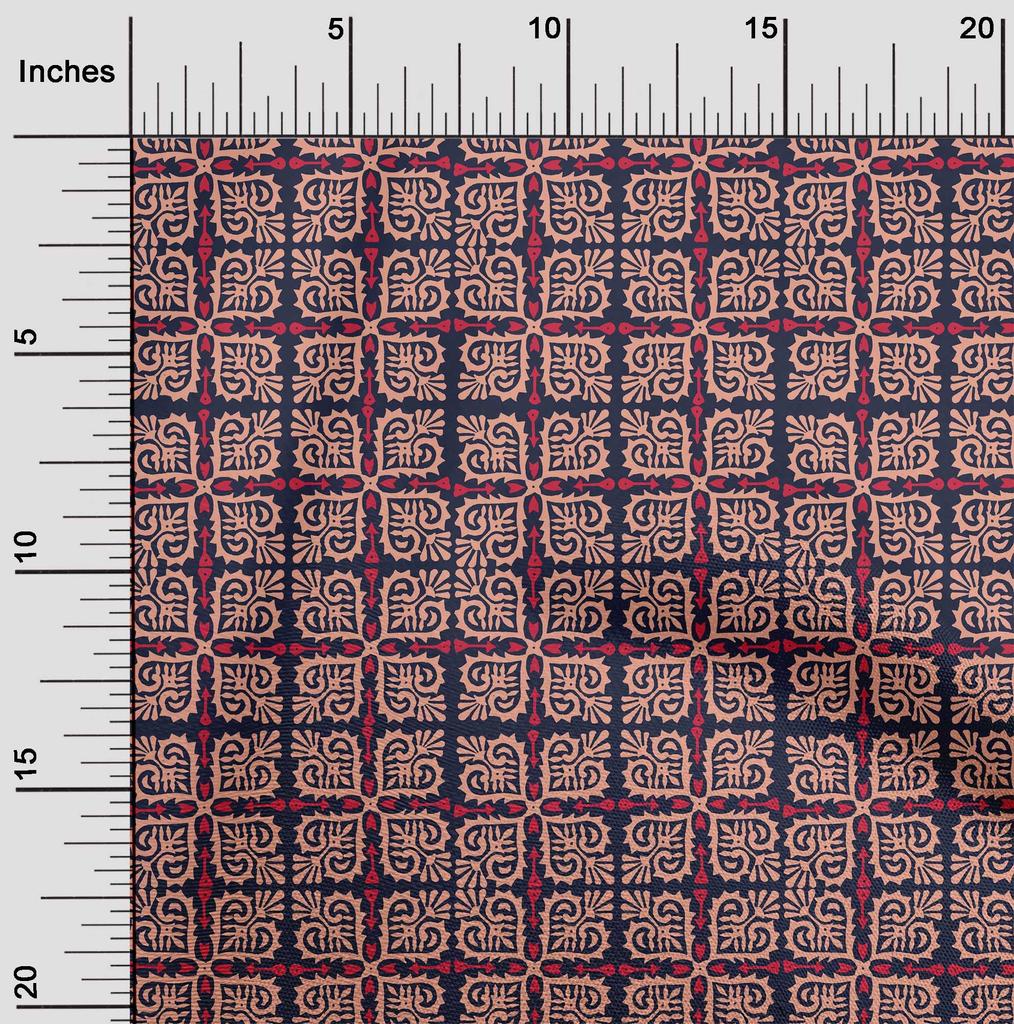 oneOone Cotton Flex Fabric Arrow|Swirl & Floral Block Fabric Prints By Yard 40 Inch