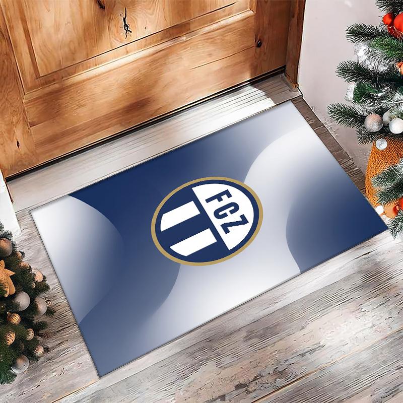 Tappeto Morbido Area Rug con Motivo Calcio FC Zürich Antiscivolo Tappeto per Pavimento Interno Tappetino Decorazione Sportiva per Camera da Letto