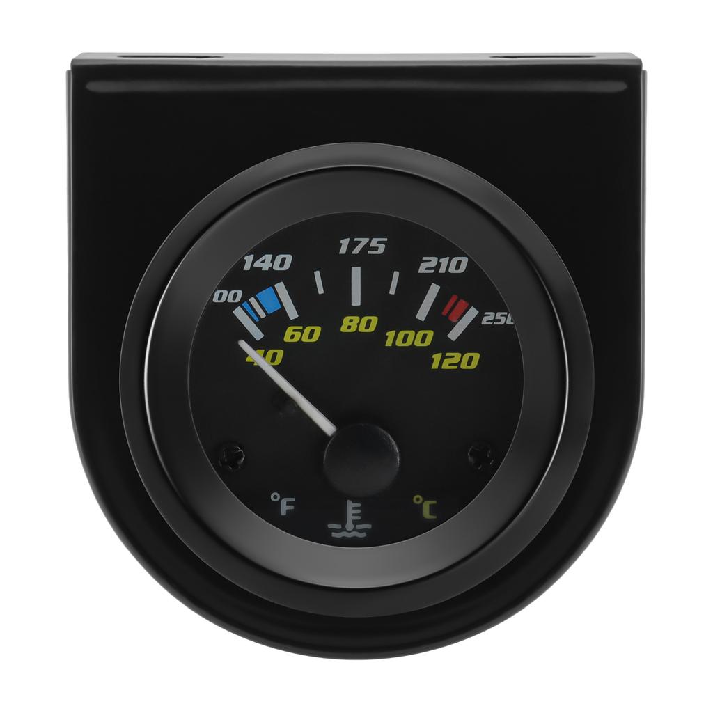 52mm Auto Temp Gauge Dual Unit Digital 40-120℃/100-250℉ Water Temperature Indicator Sensor Adapter 1/8NPT For Gasoline Vehicle