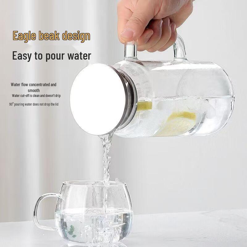 Krug aus Borosilikatglas mit Deckel