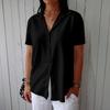 Fashion Womens Chiffon Solid T-Shirt Ladies Plain Short Sleeve Blouse Top
