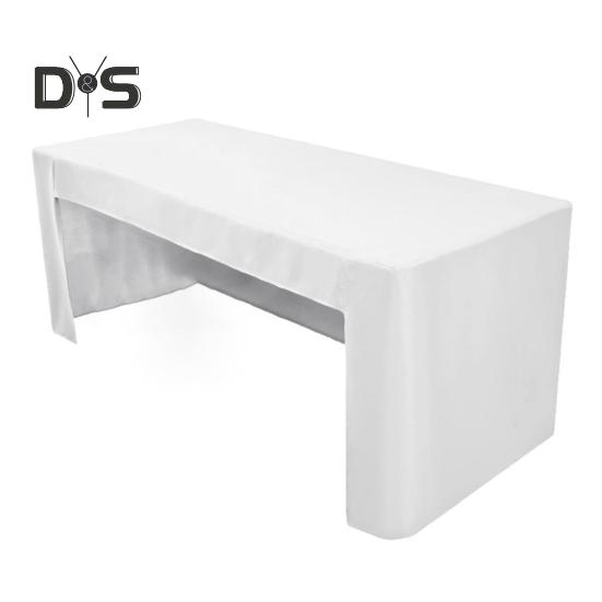 Obrus dopasowany Poliester Otwarty tył Pokrowiec na stół Jednolity kolor Zmywalny Obrus na spotkanie Imprezę Wesele Bankiet Urodziny Dekoracje