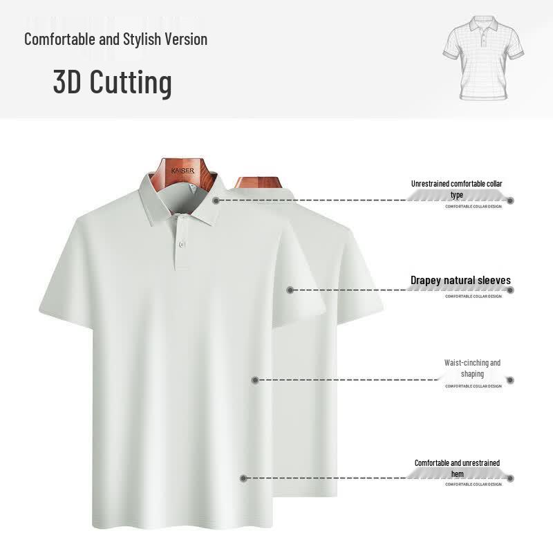 Men's Mulberry Silk Blend Polo T-Shirt