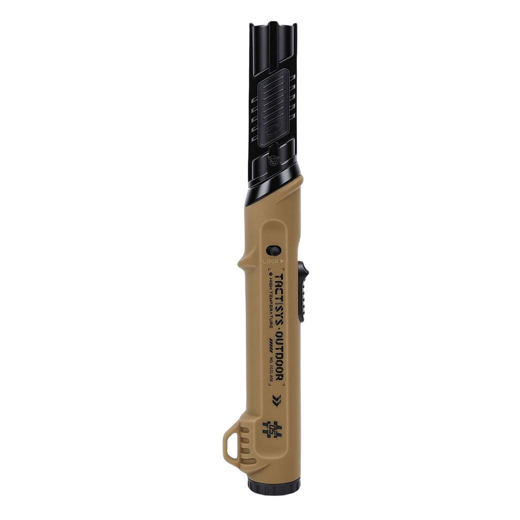 Portable Camping Lighter Wind Proof Refillable Jet Flame Lighter with Security Lock for Outdoor