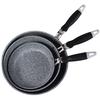 Medizinisches Steinpfannen-Set im japanischen Stil, geschmiedetes Aluminium, antihaftbeschichtet, 20 cm, kleine Bratpfanne 26 cm, 28 cm