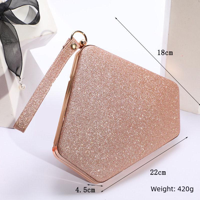 Trendy French Reflective Sequin Evening Bag – Stylish Handheld & Shoulder Bag for Weddings & Makeup