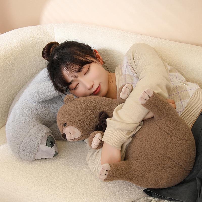 Soft Animal Sheep Dog Sloth Bear Plush Stuffed Toy Doll Pillow Sofa Bed Decor Cushion Cute Child Girlfriend Sleep Gift