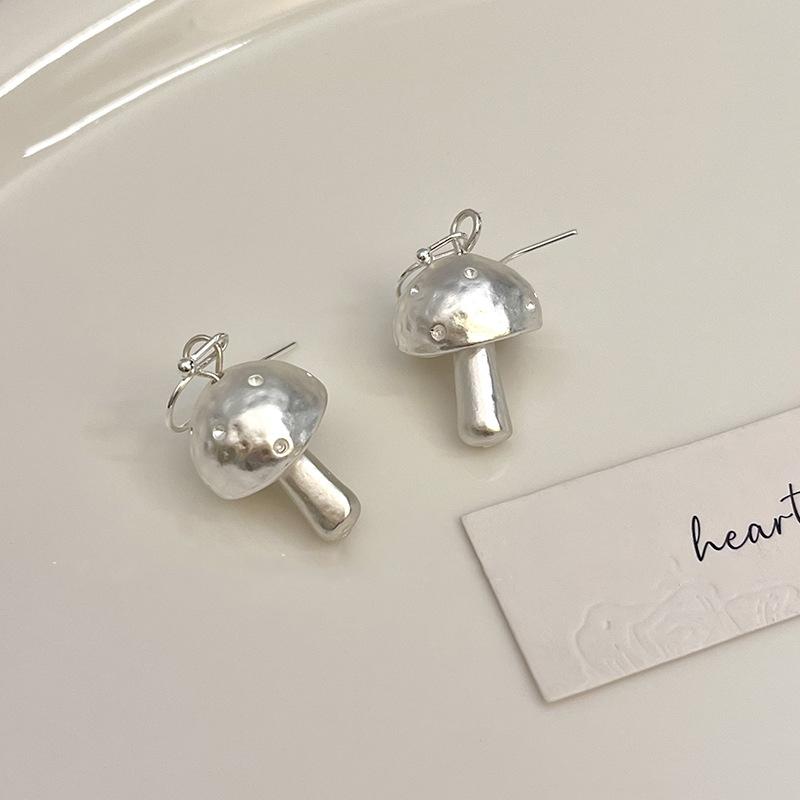 

Персоналізовані жіночі сережки з геометрією грибів у стилі модного дизайну