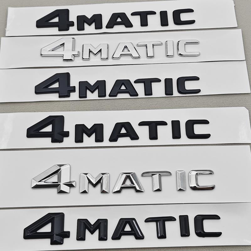 3D ABS Chrome Car Letters 4MATIC 4 MATIC Rear Trunk Badge Emblem For Mercedes Benz C E G S GLC GLS Class AMG Sticker Accessories