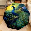 1PC Peacock Starry Night Automatic Umbrella - Suitable Travel Outdoor Portable Umbrella Birthday Gift Daily Essentials