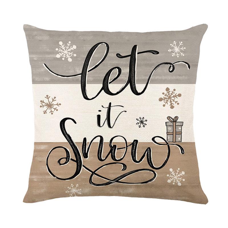 1pc Grey Cushion Cover Christmas Tree Colored Ball Durable Cover 2025 New for Home Ornament Xmas New Year Christmas Decoration