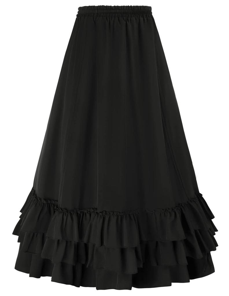 Retro Gothic Victorian Style Women's Dress with Renaissance Mini Skirt