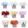 Retro Bridal Flower Hair Comb - Wedding Headdress, Updo Hairpin, Hanfu Accessories, Multiple Colors Available