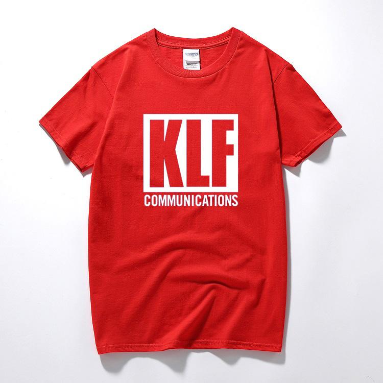 The Klf Communications Letter Printed Unisexs Unisex T Shirt Tshirt 2024 New Short Sleeve O Neck Cotton Tshirt Tee Camisetas Hombre